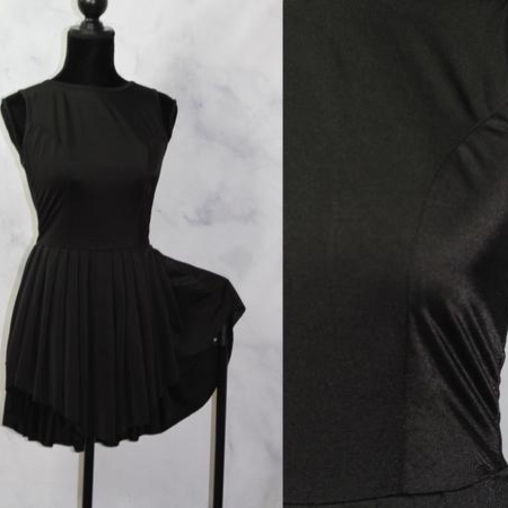 Black Asymmetrical Dress, No label (M)